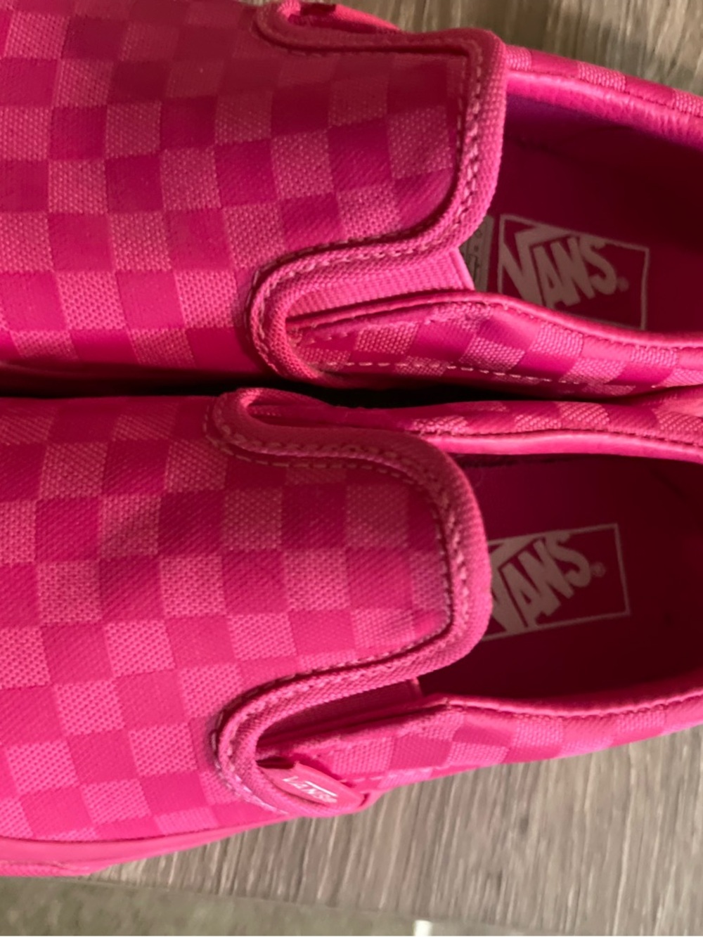 Vans Kids Checkerboard Slip-On Sneakers - Hot Pink